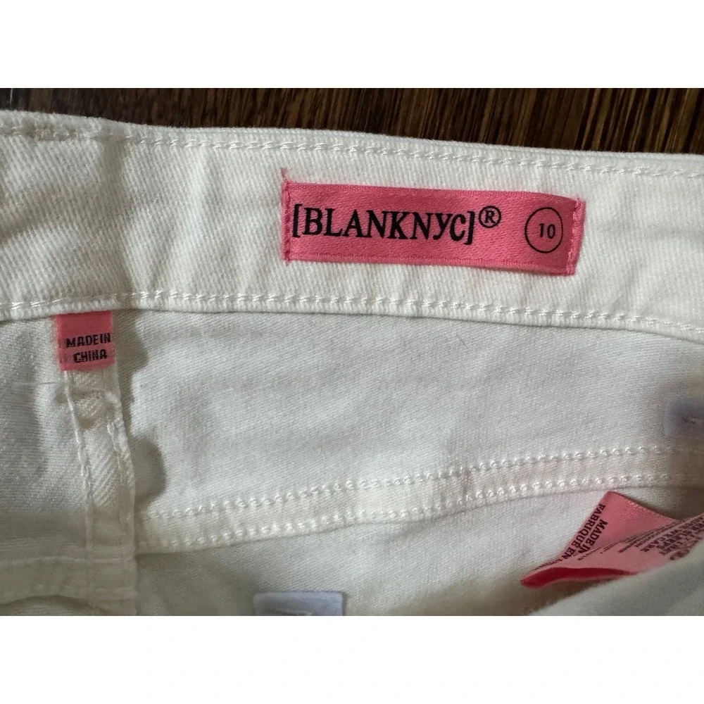 BlankNYC Girls‎ Off White Denim Crochet Square Patch Cut Off Shorts Size 10